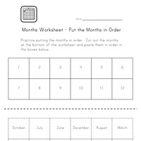 Worksheets Year Month Worksheet months worksheets all kids network