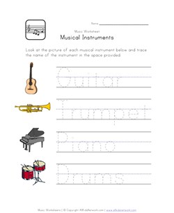 music handwriting worksheet