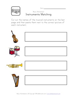 recognize instruments worksheet