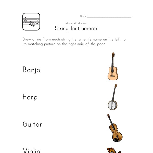 Worksheets Instrument Worksheets For Preschool printable music worksheets for kids all network