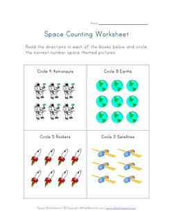 space counting worksheet