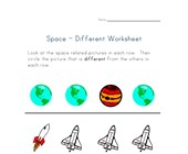 space math worksheet different things worksheet
