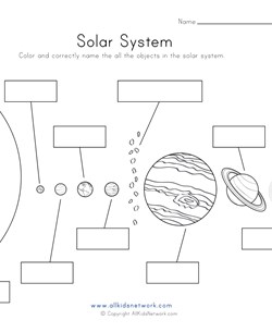 Objects of the Solar System Worksheet