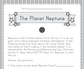 Planet Neptune Worksheet