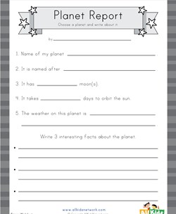 Planet Report Worksheet