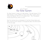 solar system worksheet