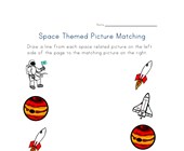 space math worksheet space matching worksheet