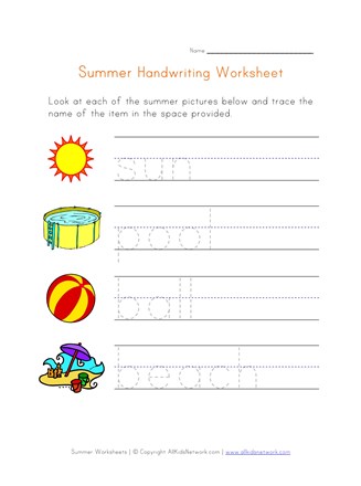 Handwriting Practice Worksheet