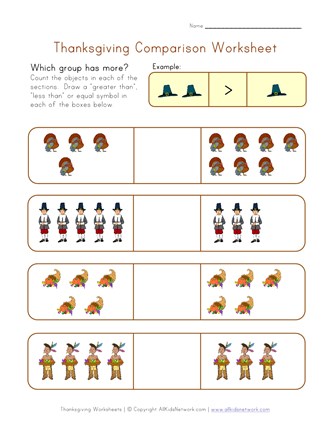 Printable Compare The Objects - Which is Bigger or Smaller