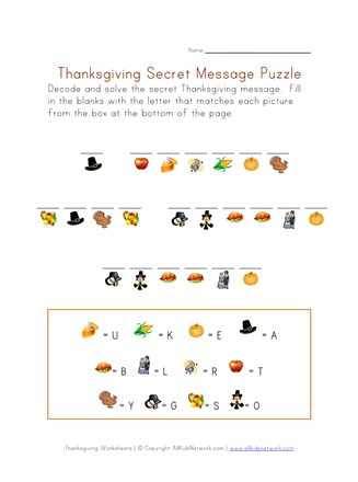 thanksgiving puzzle worksheet