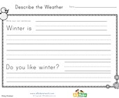 worksheet winter activities Winter Weather Writing Worksheet