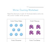 worksheet winter activities winter counting worksheet