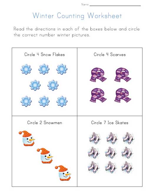 Winter Worksheets for Kids | All Kids Network