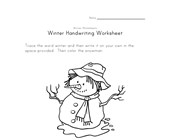 worksheet winter activities snowman handwriting worksheet