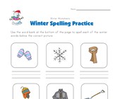 worksheet winter activities winter spelling worksheet