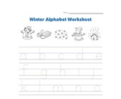 worksheet winter activities winter lowercase alphabet tracing worksheet