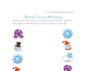 worksheet winter activities winter matching worksheet