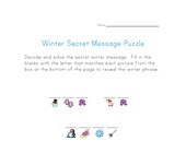 worksheet winter activities winter secret message puzzle