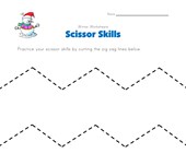 worksheet winter activities cutting zig zag lines worksheet