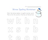 worksheet winter activities winter spelling worksheet