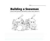 worksheet winter activities Picture Prompt Writing Worksheet - Snowman - Primary