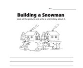 worksheet winter activities Picture Prompt Writing Worksheet - Snowman Story