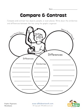 graphic organizer compare contrast