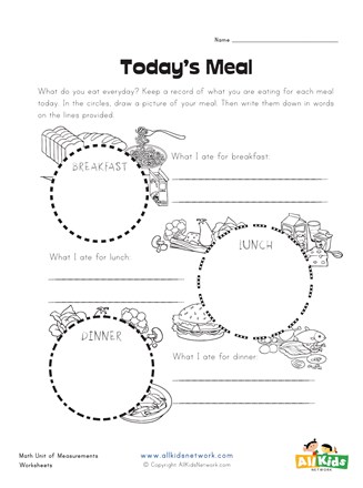 meals graphic organizer