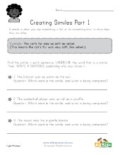Identifying Similes Worksheet | All Kids Network