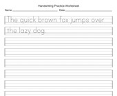 learn to write worksheets Handwriting Worksheet Generator