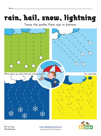 tracing lines worksheet weather all kids network