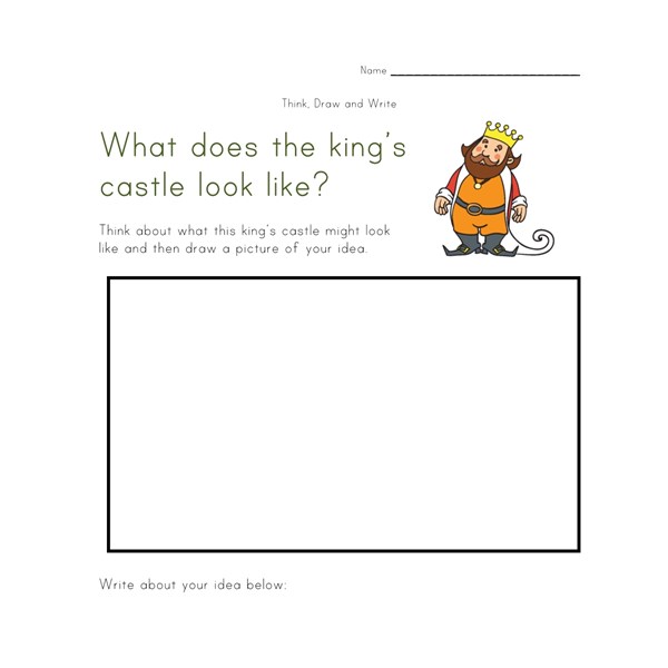 Worksheets Draw And Write Worksheet think draw and write worksheets all kids network castle worksheet
