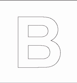 Capital B Stencil