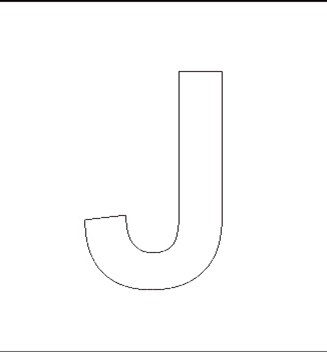 Capital J Stencil