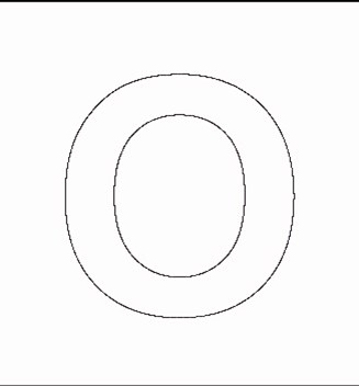 Capital O Stencil