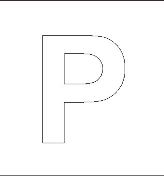 Capital P Stencil