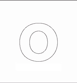 Lowercase O Stencil