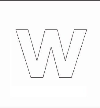 Lowercase W Stencil