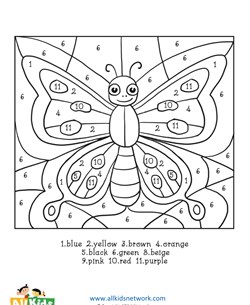 Butterfly Color by Number