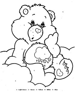Care Bears Color by Numbers