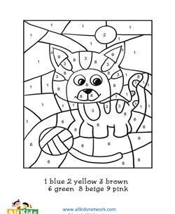 Cat Color by Number
