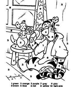 Color by Number: Tigger and Roo