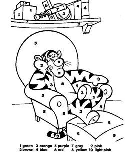 Color by Number: Tigger