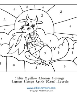 Dragon Color by Number