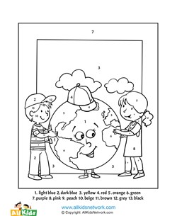 Earth Color by Number