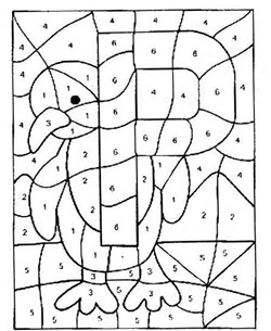 Pengiun Color by Numbers
