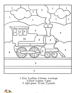 Train Color by Number