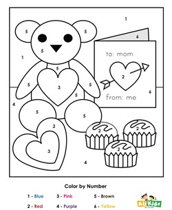 Valentine's Day Color by Number