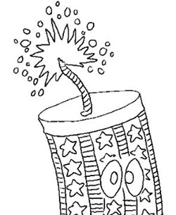 4th of july firecracker 2 coloring page