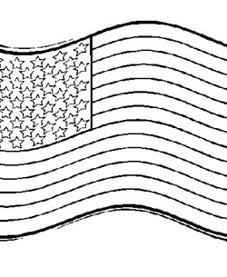 4th of july flag patriotic coloring page